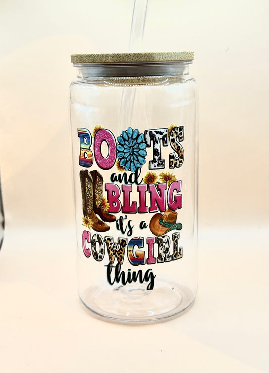 “Boots & Bling” Cowgirl Jar