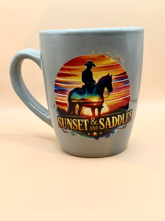 Sunset & Saddles Mug – Ride into the Horizon