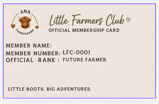 Little Farmers Membership Card